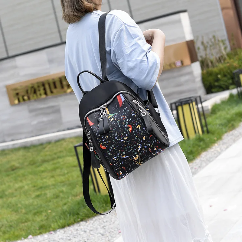 

Oxford Cloth Backpack 2019 Summer New Style Women's Casual Fashion Nylon Backpack Canvas Going to Work Messenger Bag