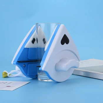 

YOREDE Double Side Glass Wiper For Washing Windows Outside Magnetic Cleaning Brush Glass Cleaner Magnets Household Cleaning Tool