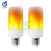 E27 Светодиодный светильник с динамическим эффектом пламени, 4 режима, переменный ток, 85-265 в, имитирующий мерцание огня, имитирующий гравитационный декор, лампа, креативный огонь L