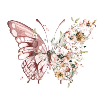 

Iron On Transfer Vinyl Heat Transfer Patches For Clothes Stripes Butterfly Flower PVC Patches Stickers On Clothes DIY Appliques