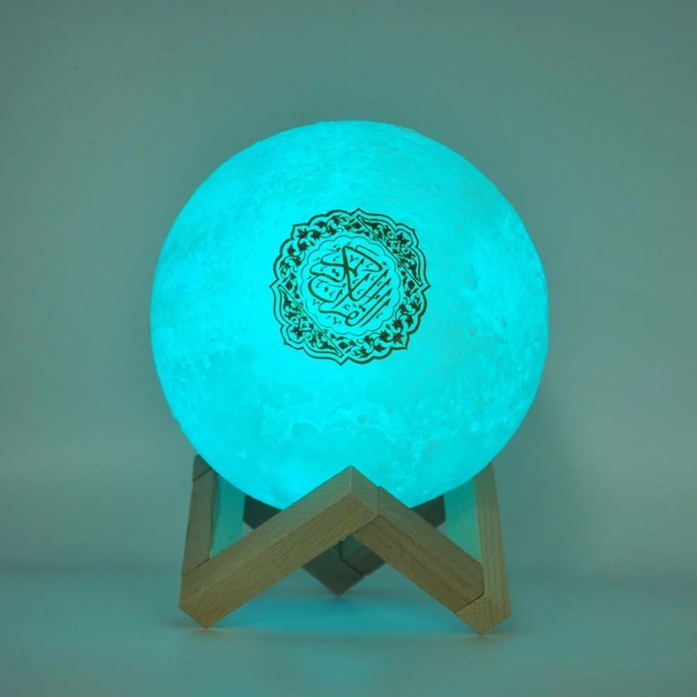 Bluetooth Speakers Wireless Muslim Night Light Quran speakers 3D Moon With remote control quran speaekr Light Koran Touch Lamp
