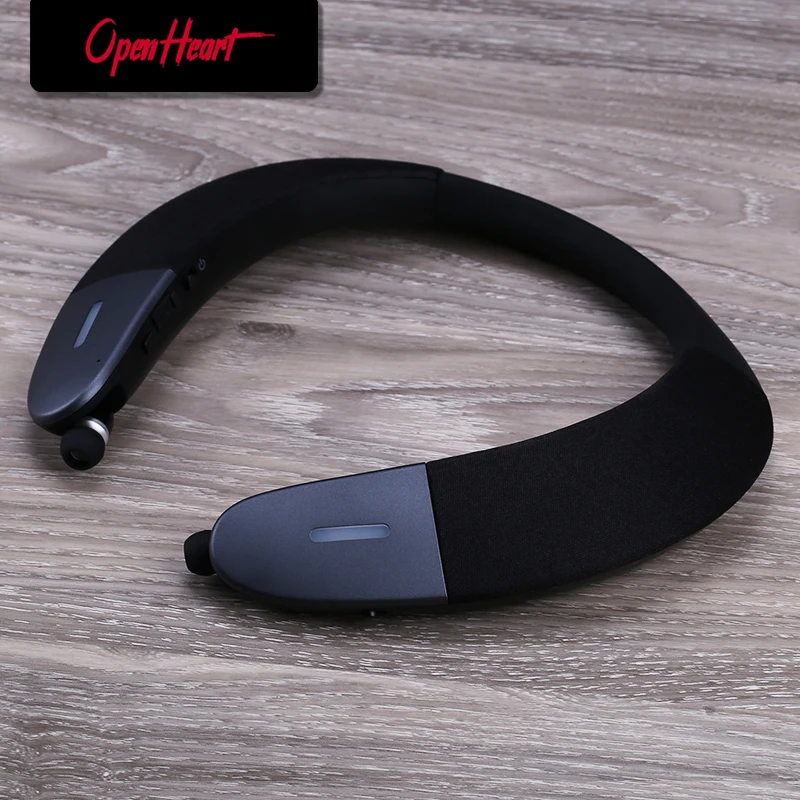 OPENHEART Neck Bluetooth Speaker Earphones Headphone Wearable Device Wireless Headset With Microphone Bluetooth 5.0 APTX-HD Bass