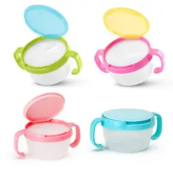 Recipiente de alimentación para alimentos de bebé, soporte de almacenamiento para aperitivos, antiderrame, con asa de cubierta