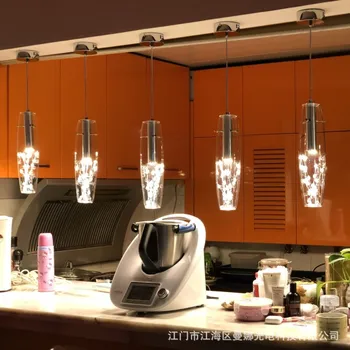 

Modern Minimalist Led Restaurant Light 3 Dining Room Crystal Chandelier Glass Single Head Creative Decorative Chandelier Pendant