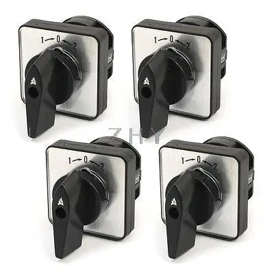 

4pcs Panel Mount 3 Positions Combination Changeover Switch LW8-10B/1