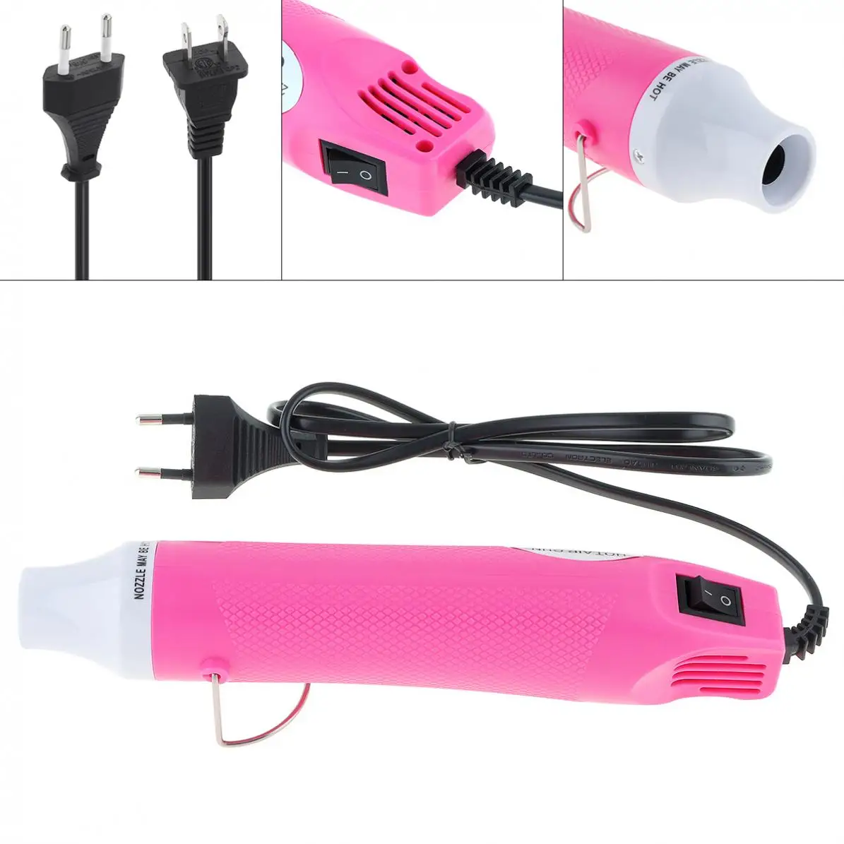 110V / 220V 300W Heat DIY Electric Blower Manual Tool with Shrink Plastic Surface and EU/US Plug for Heating DIY Accessories 150x100mm 300w 120v universal flexible silicone heater pad element engine oil pan heat chafer heater electric heating stampante