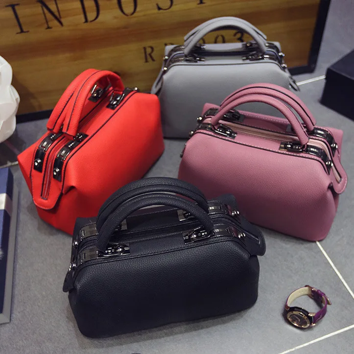 

Women New Pu Retro Women Bag Portable Large Capacity Simple Diagonal Shoulder Bag
