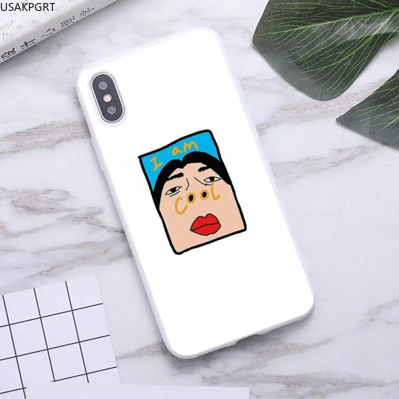

Funny Cool Pattern Phone Case for iPhone 11 Pro Max X XR XS 8 7 6s Plus Candy white Silicone Cases