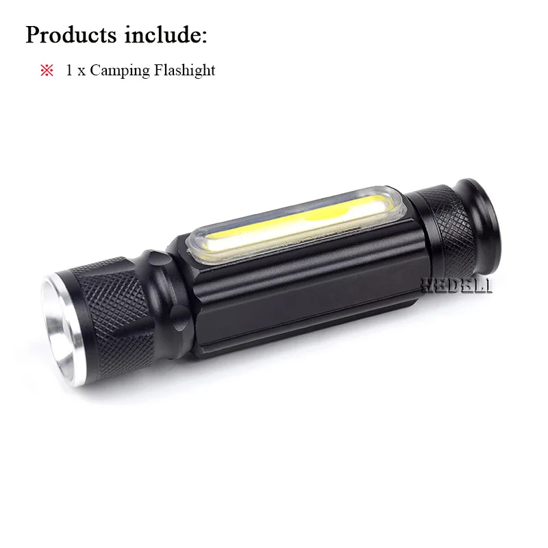 COB zoom ночной Светильник для чтения usb flash 18650 встроенный аккумулятор xml T6 светодиодный фонарь-вспышка светильник для кемпинга зарядка ручная лампа с магнитом - Испускаемый цвет: usb flashlight A