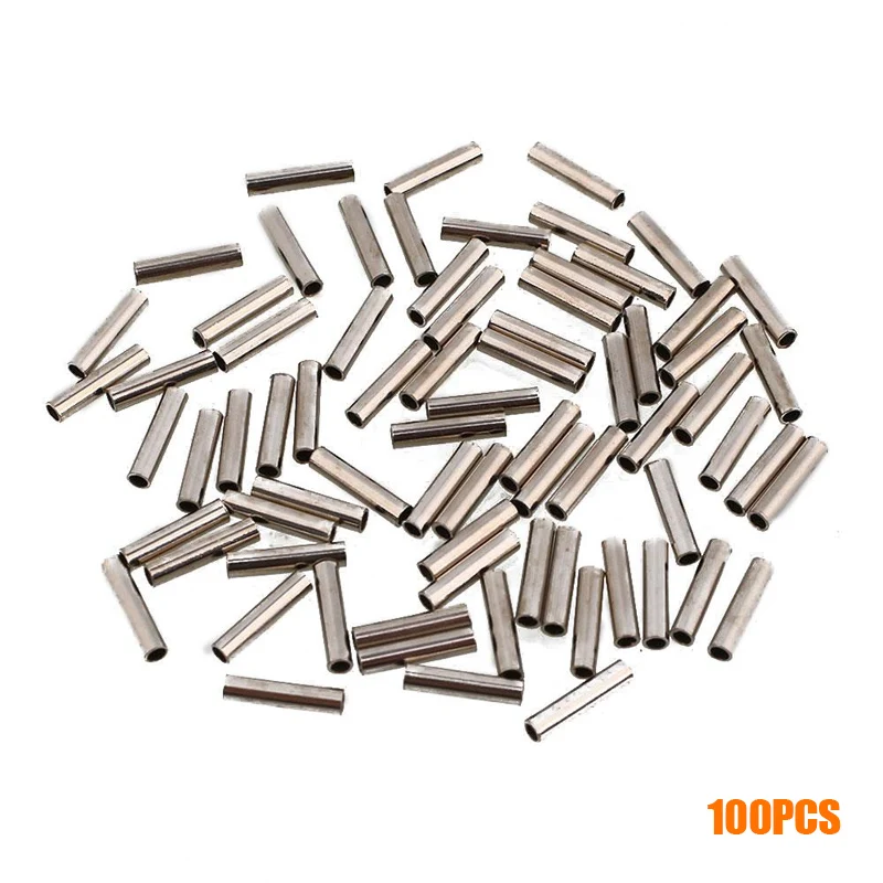 100 шт. рыболовные снасти для лески обжимные металлические приспособления