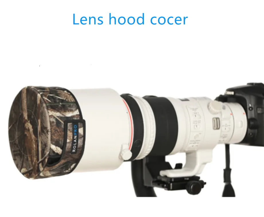 Lens hood cover ROLANPRO водонепроницаемый объектив Камуфляжный Плащ дождевик для Canon EF 400 мм F/2,8 L IS II USM защитный чехол для объектива для камеры Canon - Цвет: Lens hood cover