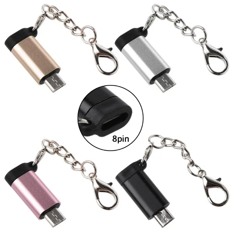 

Alloy Anti-lost 8 Pin Lightning Female to Micro USB Male Adapter Converter for Samsung Xiaomi Huawei Android Smartphone Tablet