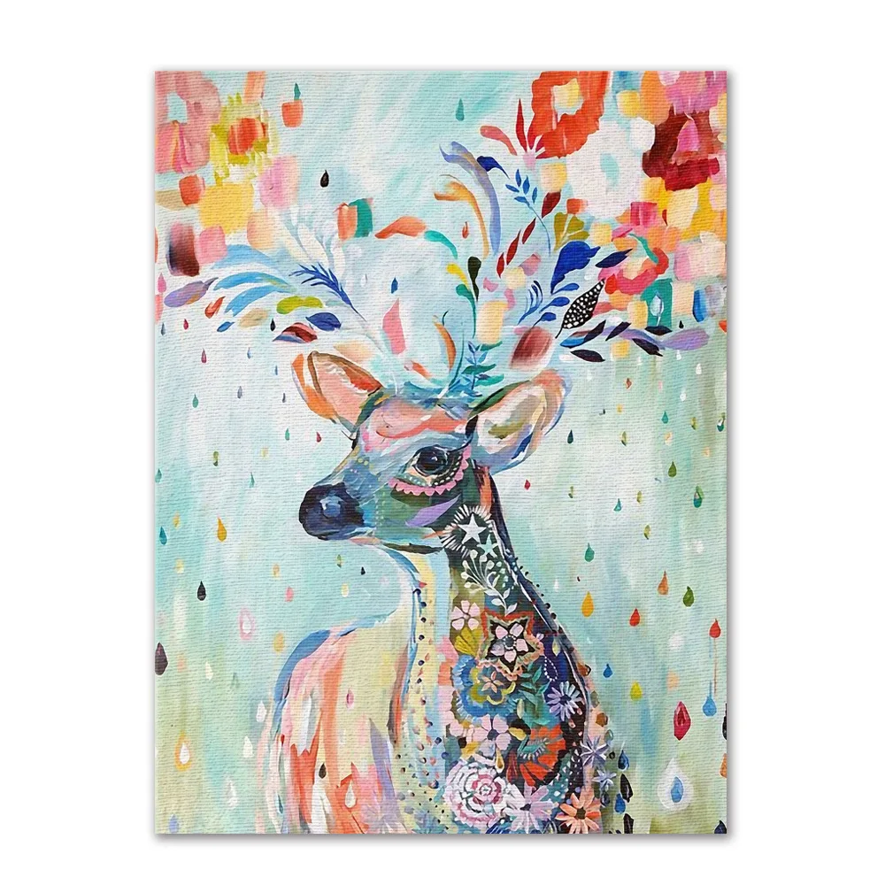 

Because of Northern European-Style Animal Decorative Painting Elk Library Wall Painting Cartoon Decorative Painting CHILDREN'S R