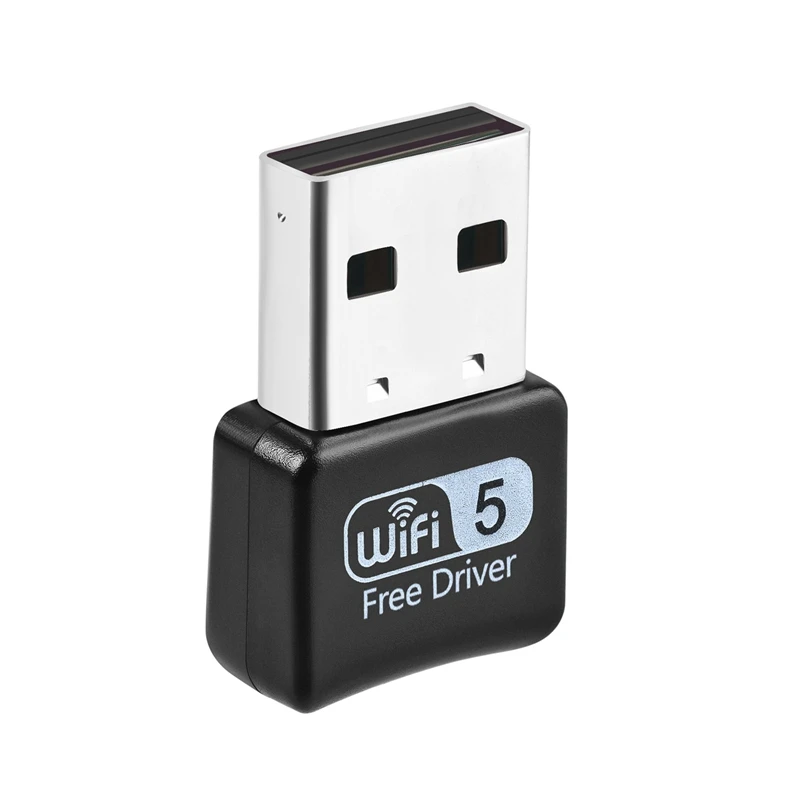 PPYY NEW-USB WiFi Adapter, 600Mbps Dual Band 2.4G/ 5.8G Wireless Adapter, Mini Wireless Network Card WiFi Dongle for Laptop/Des