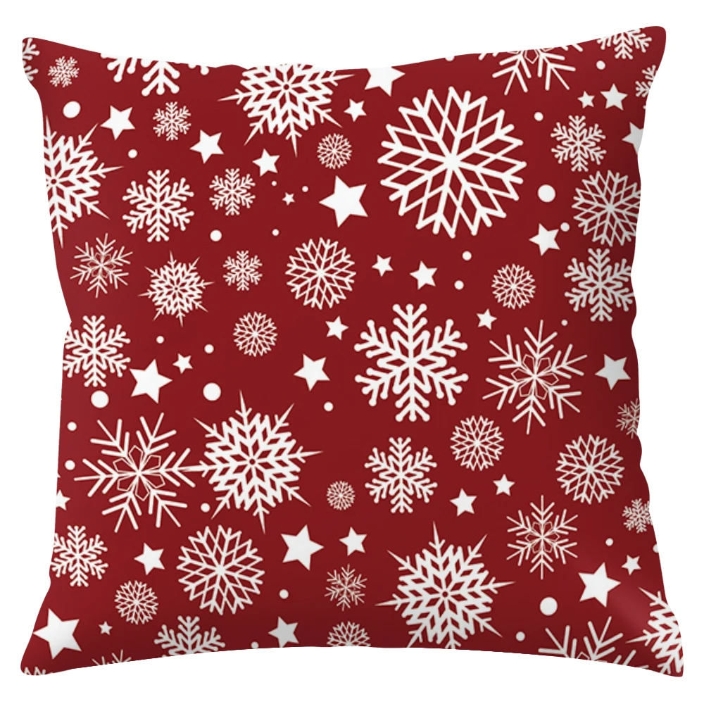 Pillowcase 45x45cm A Счастливого Рождества мебель чехлы на сиденья протектор чехол Санта Клаус печатных диван Чехлы 1/2/3 сидения, цена производителя для Гостиная - Цвет: Pillowcase 45x45cm A