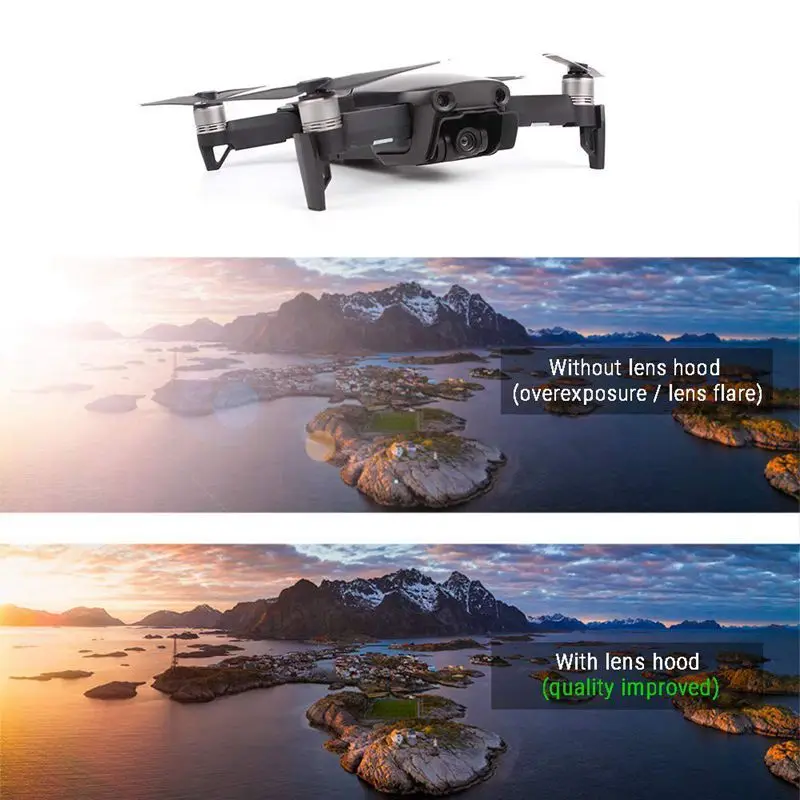 Объектив солнцезащитный капюшон-козырек аксессуары камера Gimbal крышка протектор защита крышка замок для DJI Mavic Air