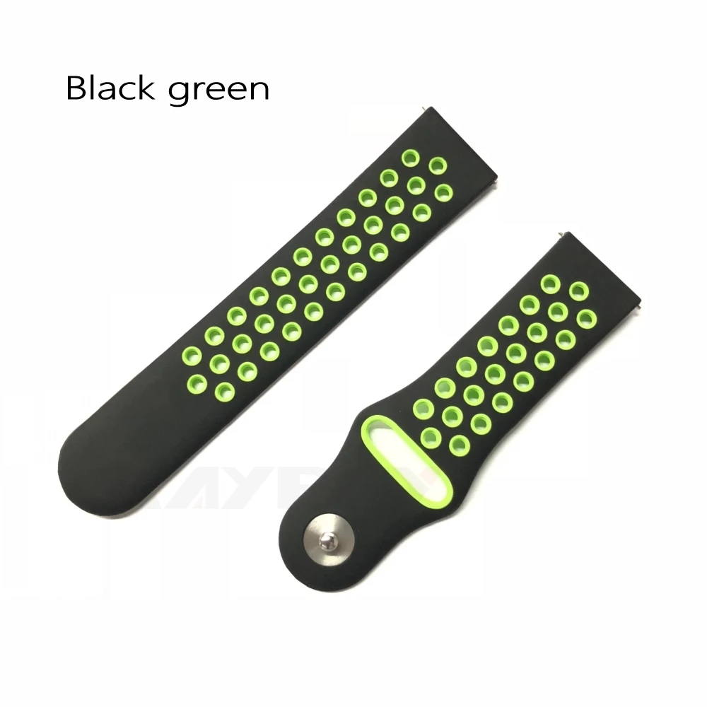 black green Качественный ремешок для часов Xiaomi Amazfit Pace силиконовый браслет на запястье для Huami Amazfit 2/2S Stratos Pace ремешок для часов - Цвет: black green