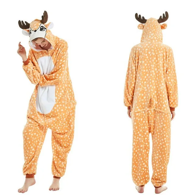 Пижама с единорогом Ститч Пижама с животными ползунки «панда» Кигуруми для женщин и мужчин унисекс пижамы для взрослых фланелевая одежда для дома комплект - Цвет: As shown