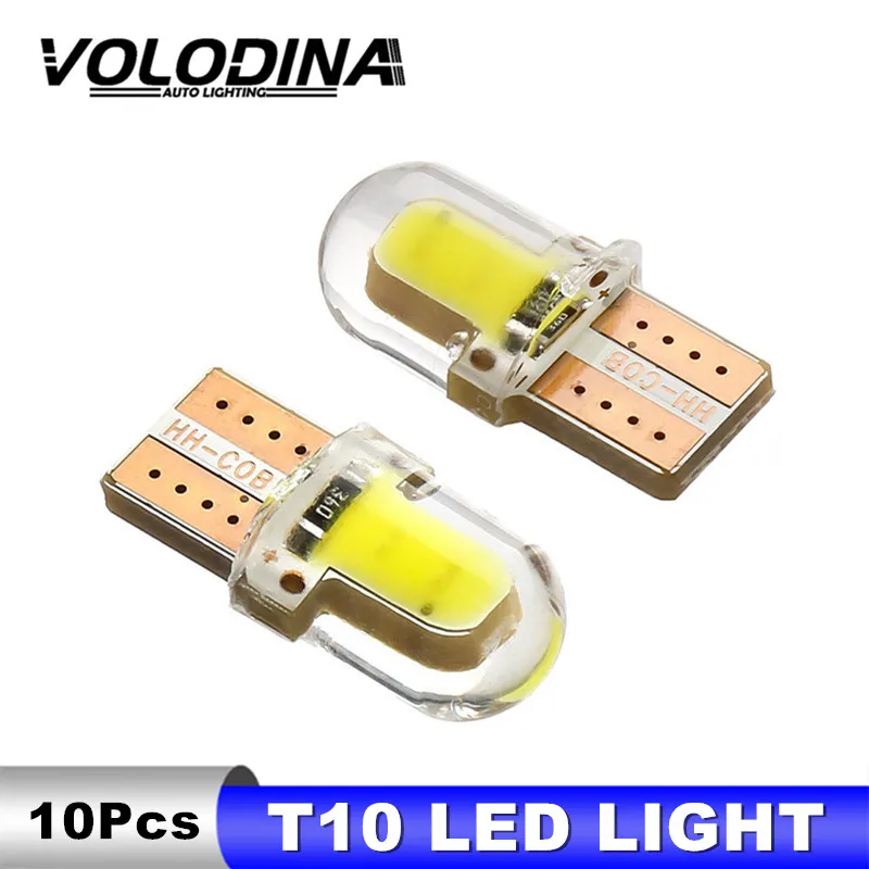Светодиодные лампы Volodina T10 10 шт. белые светодиодные 168 501 W5W лампа для внутреннего