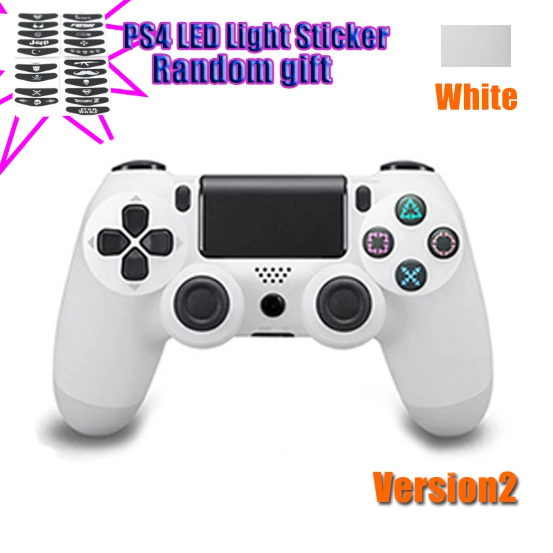 white Для PS4 контроллер беспроводной геймпад для Playstation Dualshock 4 джойстик Bluetooth геймпады V2 для PS4/PS4 Pro Silm PS3 PC Игры - Цвет: white