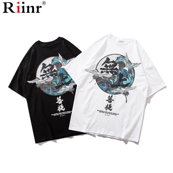 

Riinr 2020 New Cotton Painted Print Tshirt Men O-neck T-shirt Short Sleeve Casual Men's t-shirts Couples Tees Cool Tops S-5XL