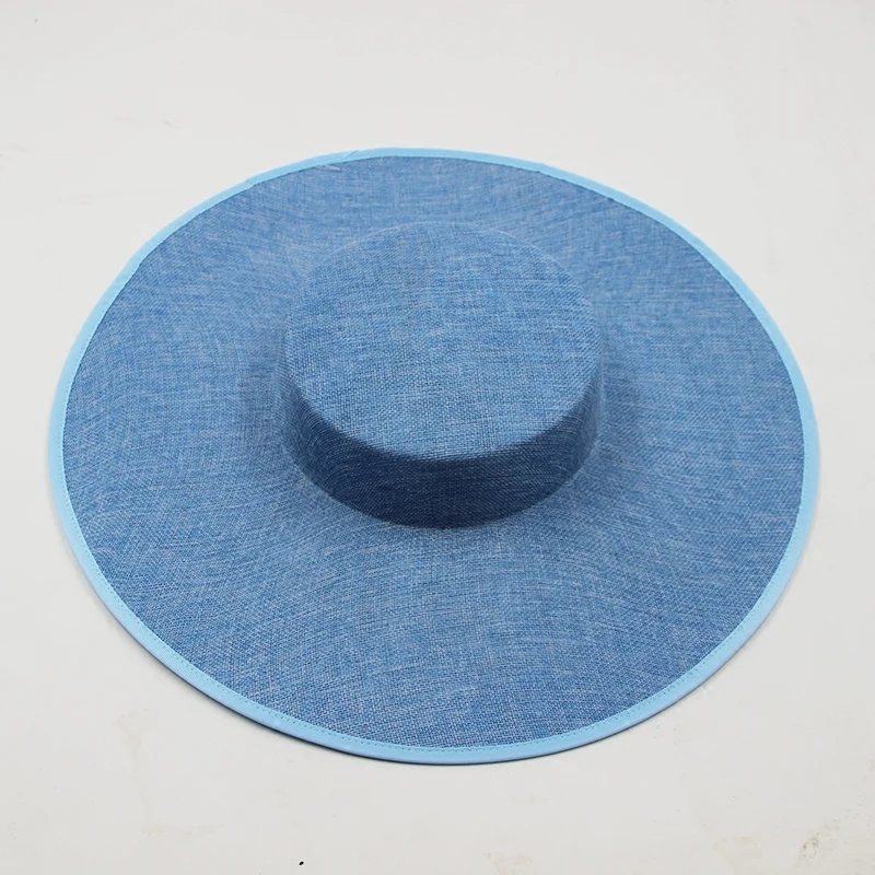 Винтажный супер большой край DIY очарование Fedora Свадебная шляпка база для женщин 10 шт./лот разноцветные 44 см шляпа своими руками аксессуары