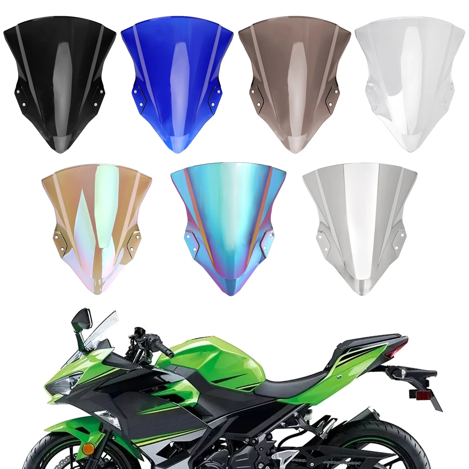 Artudatech ABS пластик лобовое стекло мотоцикла ветровое стекло для Kawasaki Ninja 400- ветровой экран протектор мотоцикла