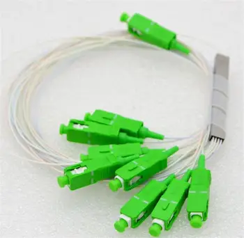 

1X8 SC APC Fiber-Optic 1X8 SC/UPC Splitter Optical-Coupler Singlemode FTTH Simplex 10pcs/Lot