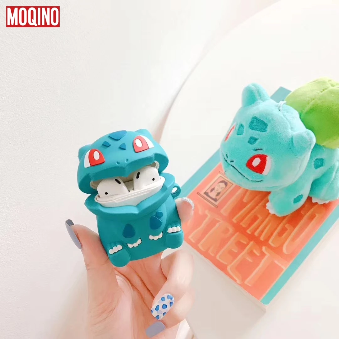Для Airpods Air Pods Bulbasaur силиконовый чехол защитная сумка-чехол Защита от потери Fundas аксессуары
