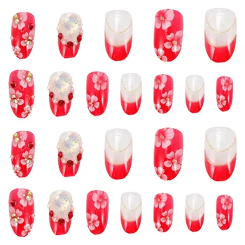 

24pcs Christmas Creative Beautiful Manicure Stickers Fingernail Decals Nail Decals for Nail Lovers Nail Salon