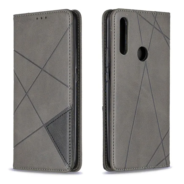 Gray Магнитная кожа Флип 360 чехол на для huawei P Smart Z Plus для Хуавей П Смарт z плюс Роскошный кошелек Мягкий силиконовый чехол-подставка на для huawei P30 Pro P20 lite для Хуавей П30 про П20 Лайт чехол книжка - Цвет: Gray