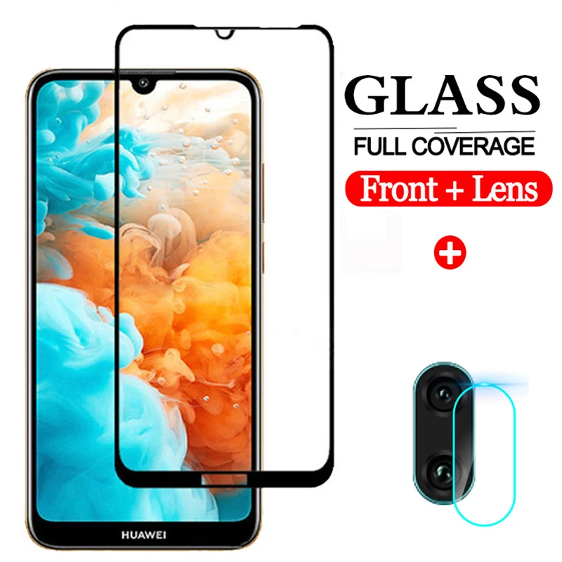 2-in-1 Screen Protector for Huawei Y6 Y6s Y7 2019 Protective Glass Huawey y5 y6s y62019 prime pro Honor 8S Tempered | Мобильные