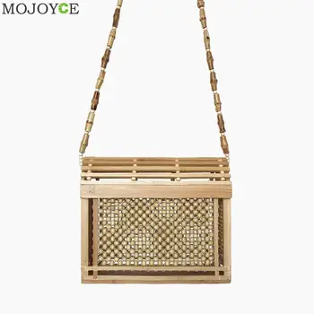 

Bamboo Travel Handbag Tote Travel Handbag Tote Women Rattan Straw Handmade Retro Crossbody Tote Shoulder Beach Handbag