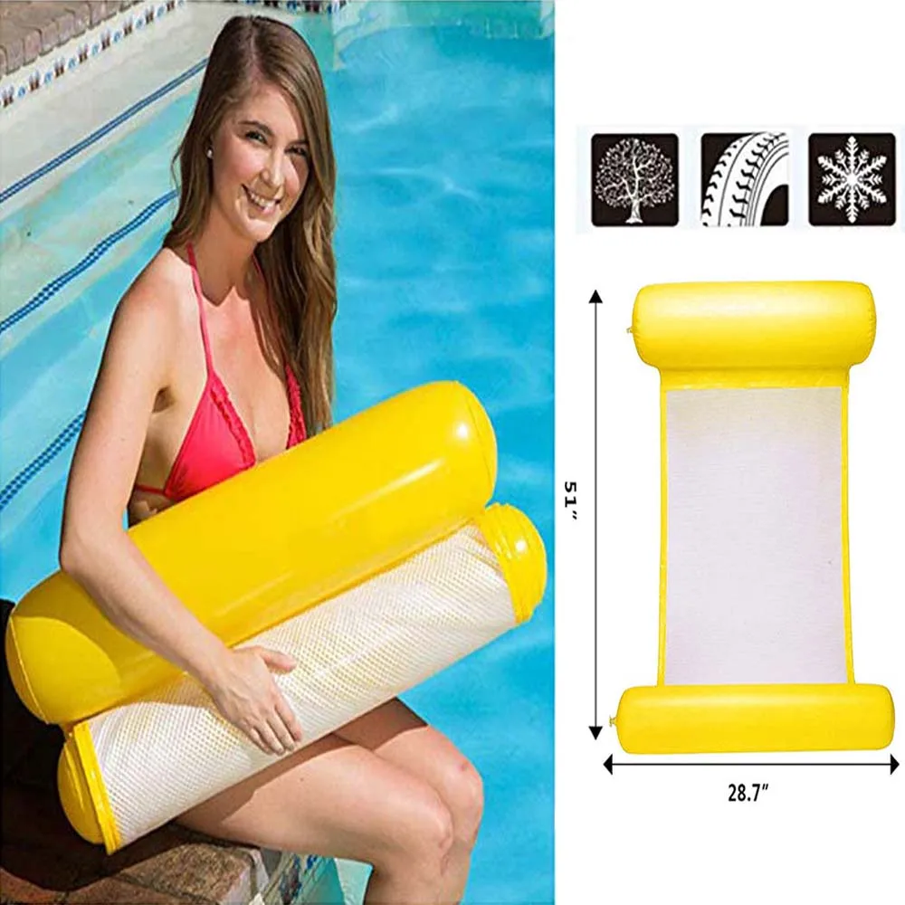 

Swimming pool floating Foldable poo ladult inflatable buoy swimming ring water Inflatable Hammock Bed Chair floating bed