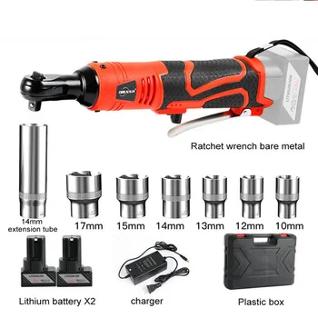 

12/26VCordless Electric Ratchet Wrench Rechargeable Lithium-Ion Battery Impact Wrench Led light Electric Wrench Power Tool Kit