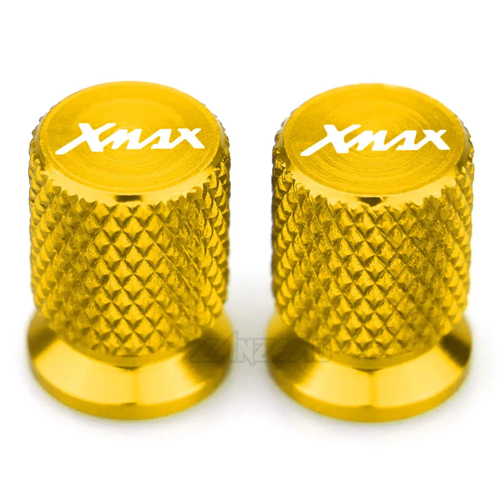 Gold XMAX мотоциклетная шина клапан с ЧПУ алюминиевая шина воздушный порт стволовая крышка аксессуары для Yamaha XMAX 125 250 300 400 весь год - Цвет: Gold