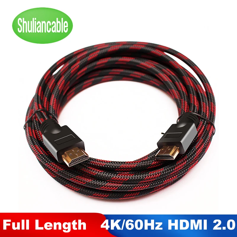 

Shuliancable HDMI Cable 2.0 Full length 4K 60Hz HDMI to HDMI Cable HDR 1m 2m 3m 5m 7.5m 10m for HDTV PS3/4 Xbox AppleTV Computer