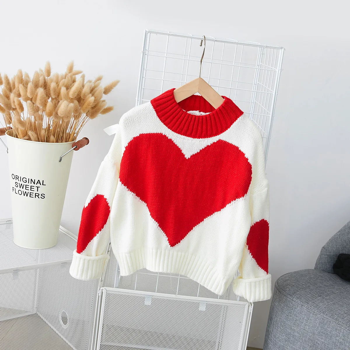 Mihkalev/свитера с рисунком «любовь» для маленьких девочек; коллекция года; детская одежда; сезон осень-зима; детский пуловер; шерстяной свитер для девочек; утепленная одежда