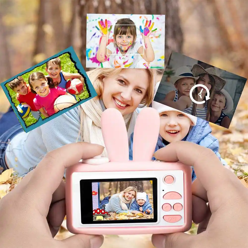 

Mini HD 1080P 2.0 Inch IPS Digital Camera Funny Educational Toys With Silicone Case For Kids Children Birthday Christmas Gift