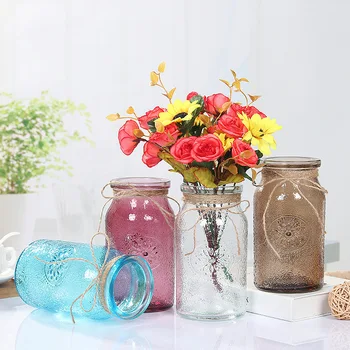 

Creative European-style glass vase Home desktop flower vase Dried flower vase vase decoration home vase for wedding decoration