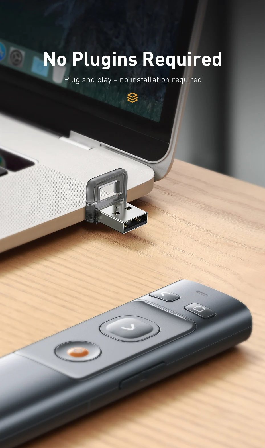 Baseus Pointeur laser usb telecommande de presentation-10