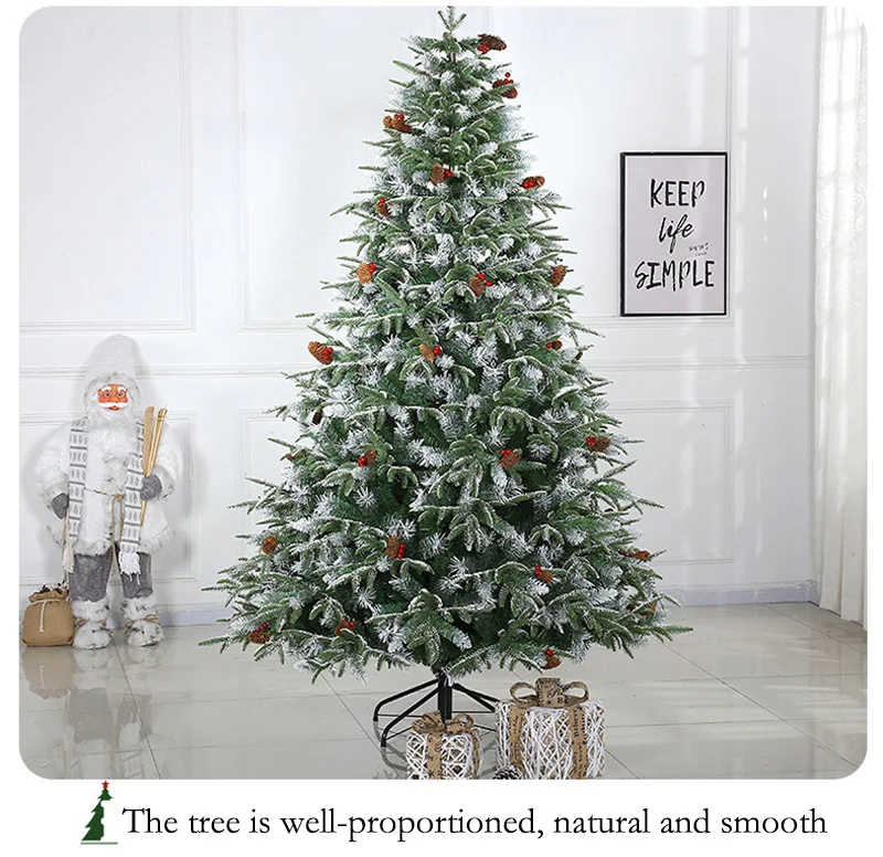 Árbol de Navidad con simulación de polietileno, decoración navideña para decoración del hogar, accesorios para centros comerciales, festivales, exhibiciones, adornos