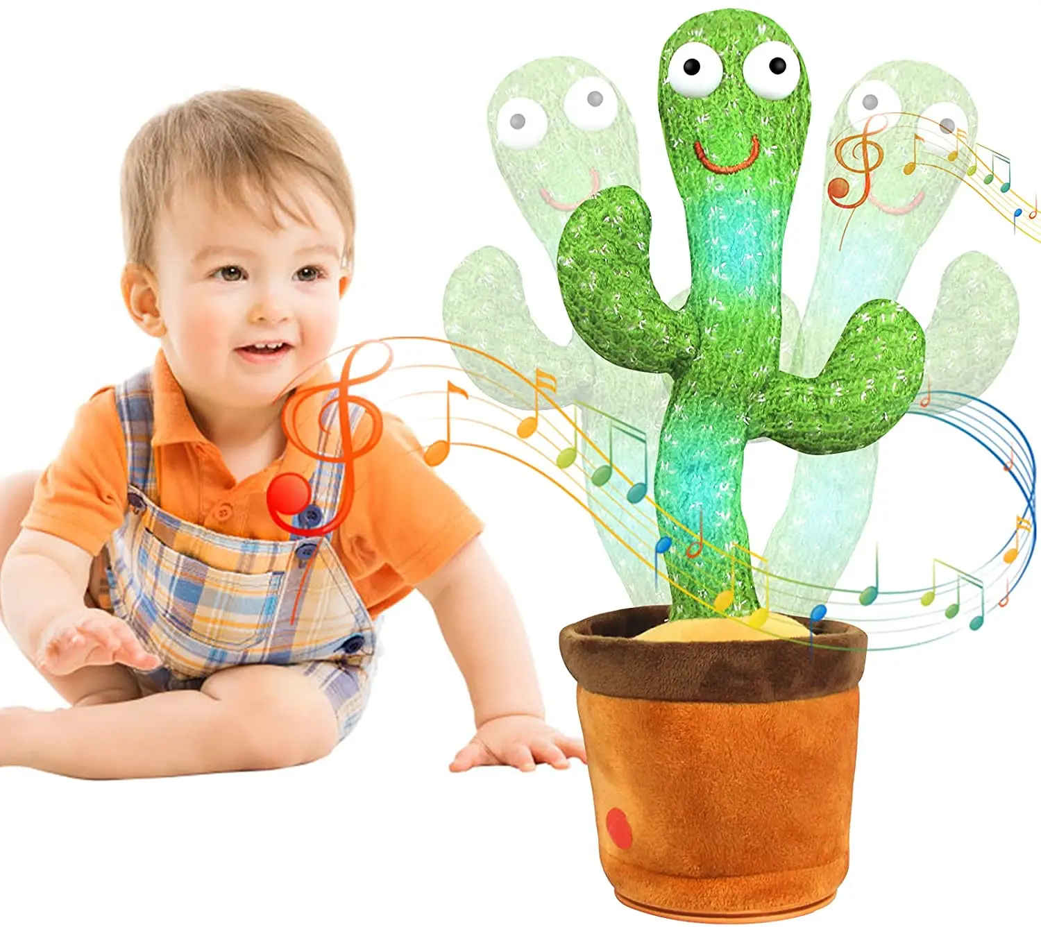 Dancing Cactus Electron Plush Toy Soft Plush Doll Babies Cactus That Can Sing And Dance Voice Interactive Bled Stark Toy For Kid