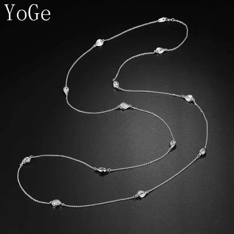 Ювелирные изделия YoGe для свадьбы и вечерние N1202 Модное Длинное Ожерелье свитер с