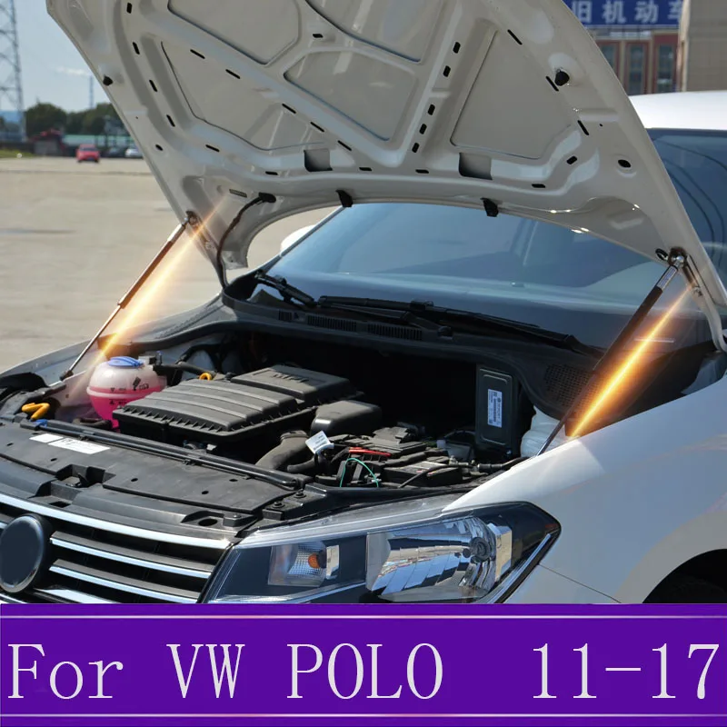 Подходит для VW POLO MK5 2011- передняя крышка капота двигателя поддерживающая гидравлический шток стойки пружинный амортизатор кронштейн