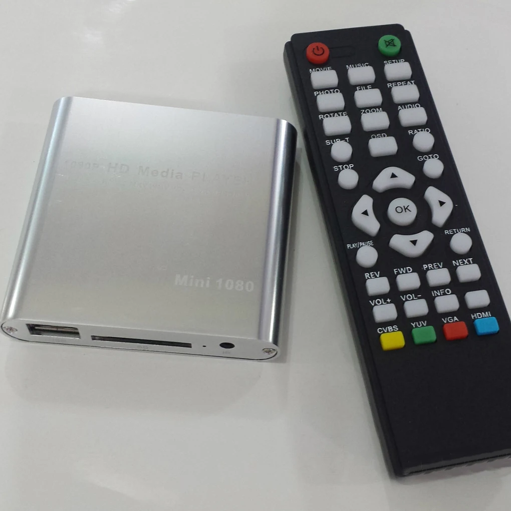 1080P Мини HD медиаплеер AV USB SD MMC мультимедийная реклама MKV автомобильный Внешний видео плеер США штекер