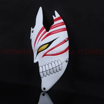 

Mask Death Ichigo Kurosaki Bleach Half Face Masks Cosplay Halloween Mask Dance High PVC Masquerade Golden Silver White 200pcs