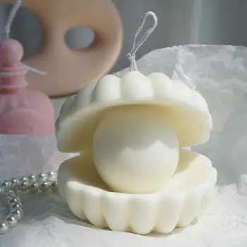 

3D Seashell Candle Mould Heart-shaped Mold Christmas Gift Box Candle Mould Aroma Candle Gypsum Molds Carousel Silicone Mould