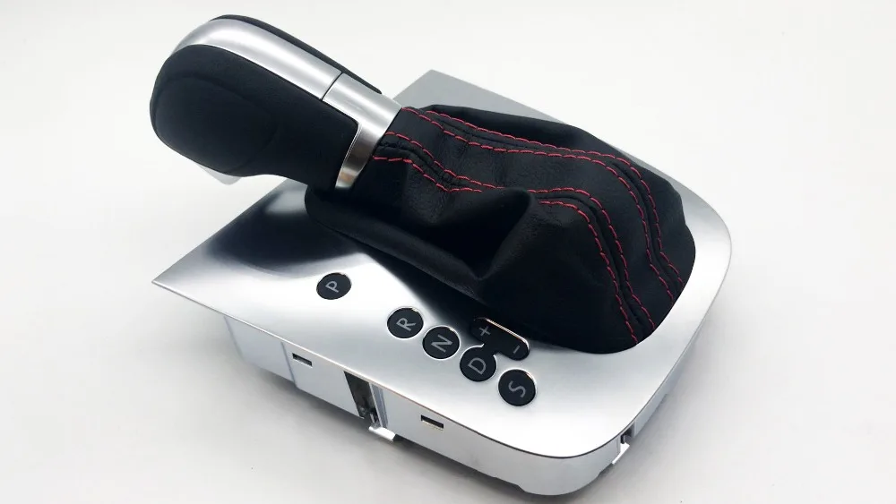 Leather Red line Stitching AT DSG Gear Shift Knob Lever Cover For Golf