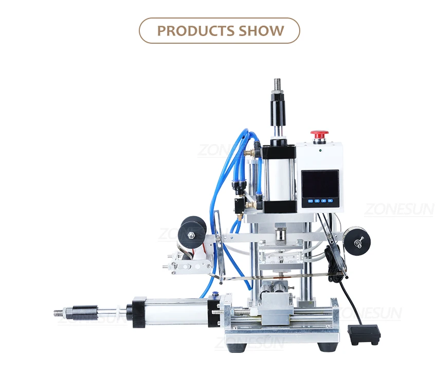 ZONESUN Машина для горячего тиснения Автоматическая функция подачи бумаги для круглой формы продукта Горячая передача бумаги из фольги